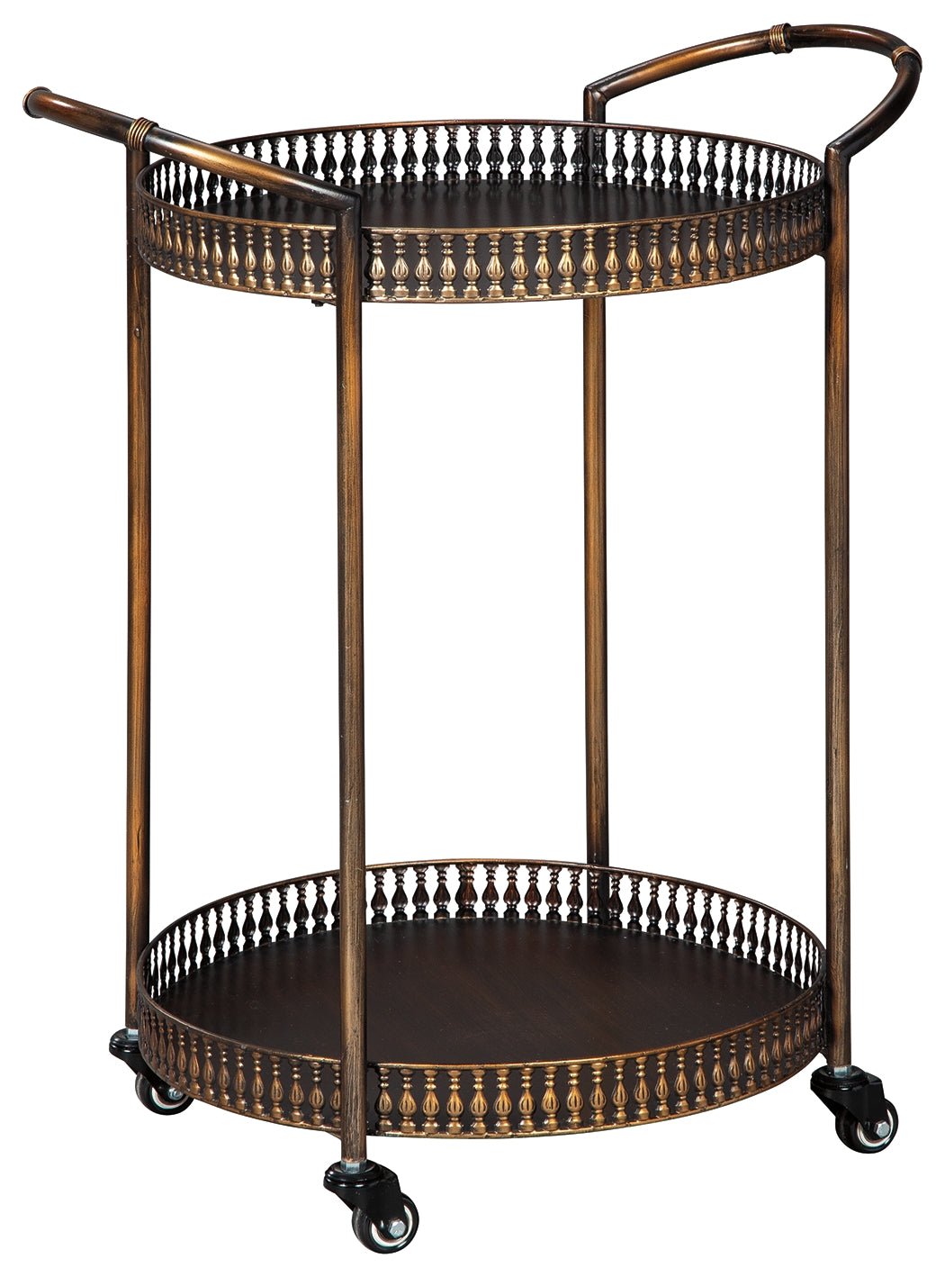 Clarkburn Bronze Finish Bar Cart