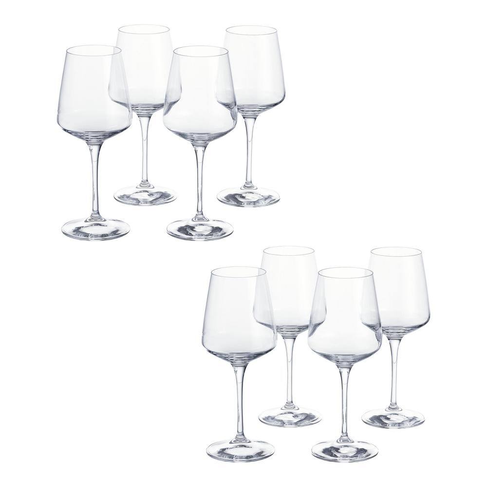 Home Decorators Collection Genoa 15.5 fl. oz. Lead-Free Crystal White Wine Glasses (Set of 8) 27395020006