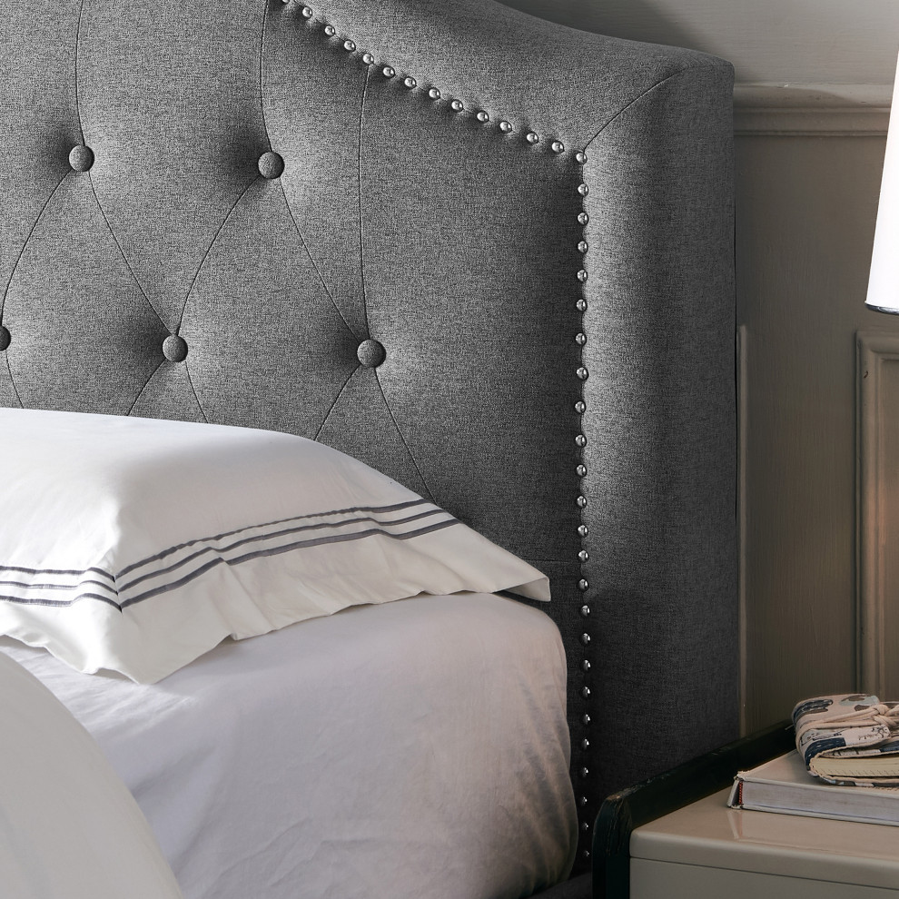 Monterey Contemporary Upholstered Twin Headboard   Transitional   Headboards   by GDFStudio  Houzz