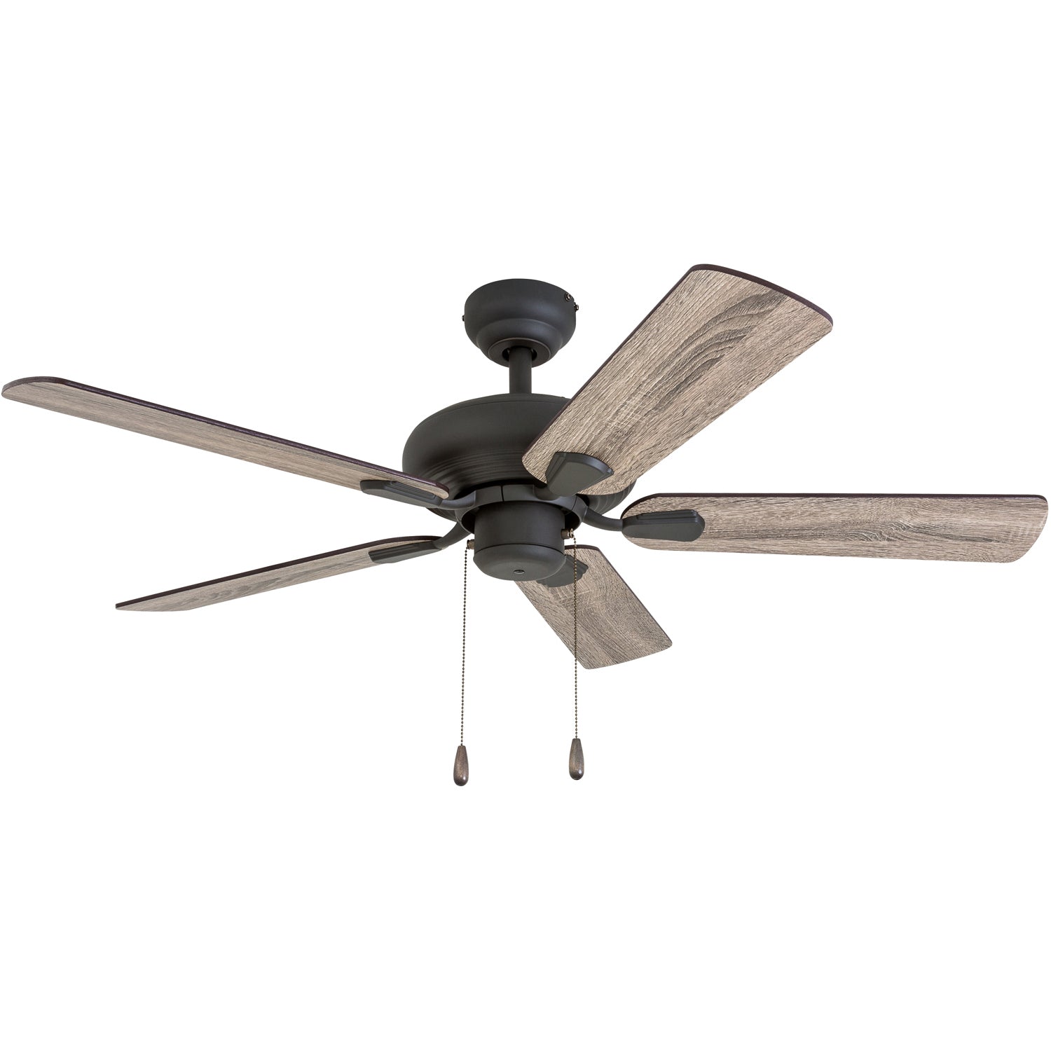 Prominence Home 50588-35 Madison County Industrial 42-Inch Aged Bronze Indoor Ceiling Fan, Cage LED Cage Barnwood, Tumbleweed Blades