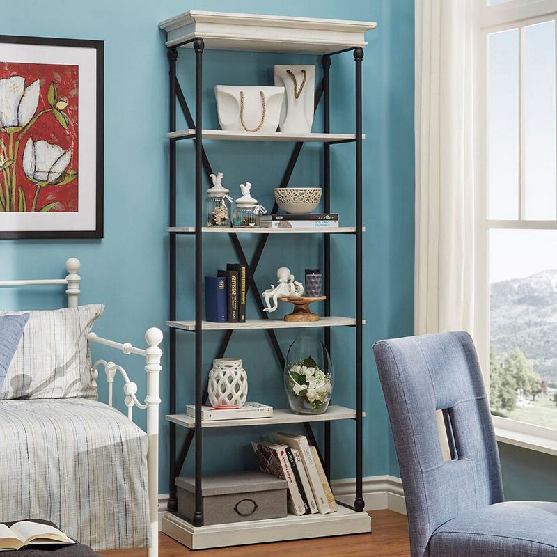 HomeVance a Metal Frame Bookshelf