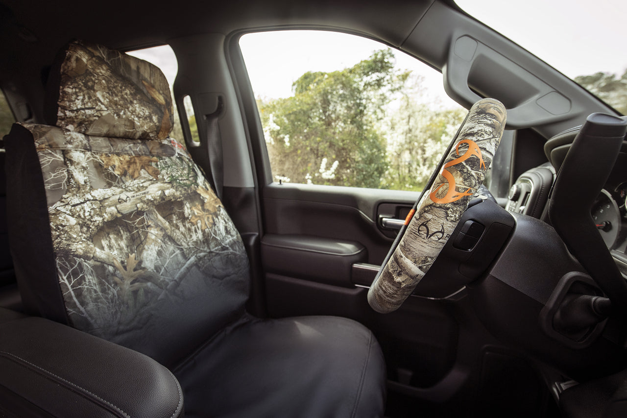 Realtree Edge Camo Plane Universal Low-back Seat Cover for Trucks， Cars and SUVs， Single