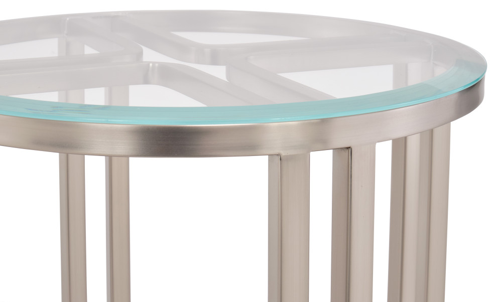 Lanterna Chairside Table  Silver Mist   Contemporary   Side Tables And End Tables   by HedgeApple  Houzz