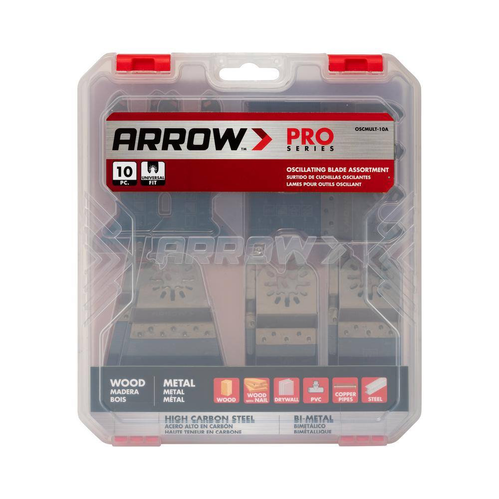 Arrow Oscillating Blade Assortment (10-Piece) OSCMULT-10A