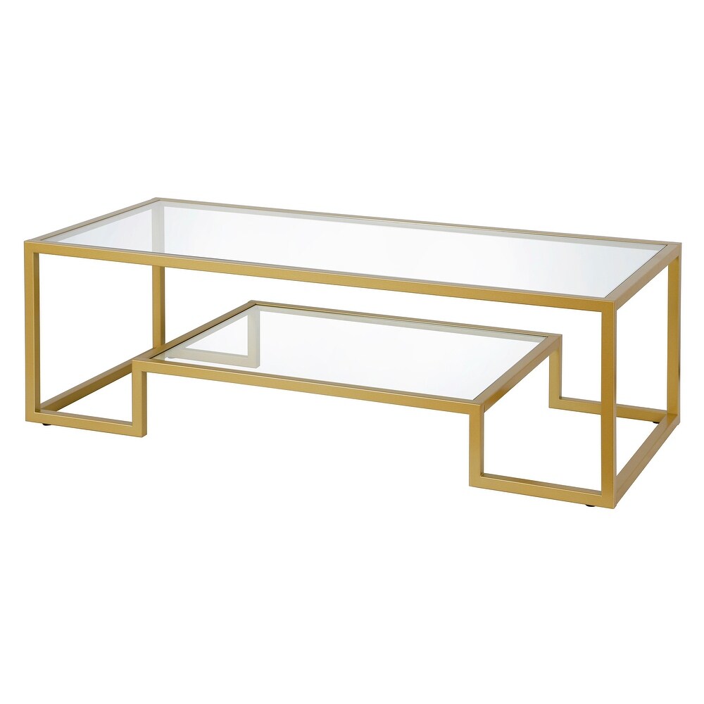 Artemis Contemporary Metal and Glass Coffee Table