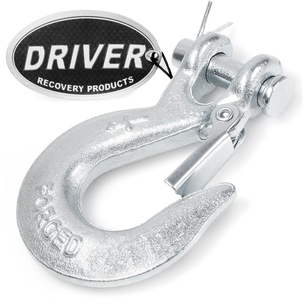 Driver Recovery 1 4 Inch Clevis Slip Hook With Safety Latch Heavy Duty Grade 70 Forged Steel Towing Winch Hook