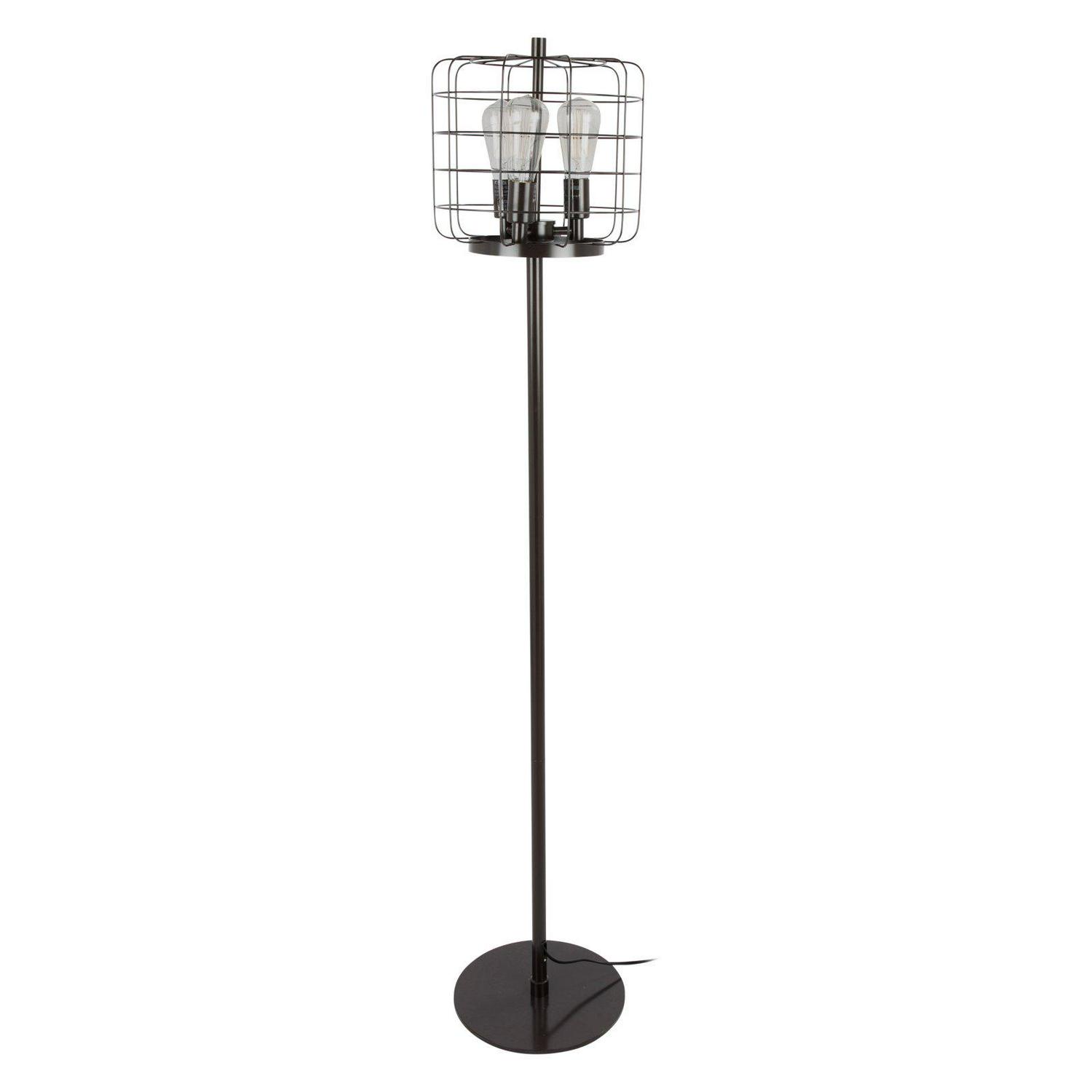 LumiSource Indy Cage Industrial Floor Lamp