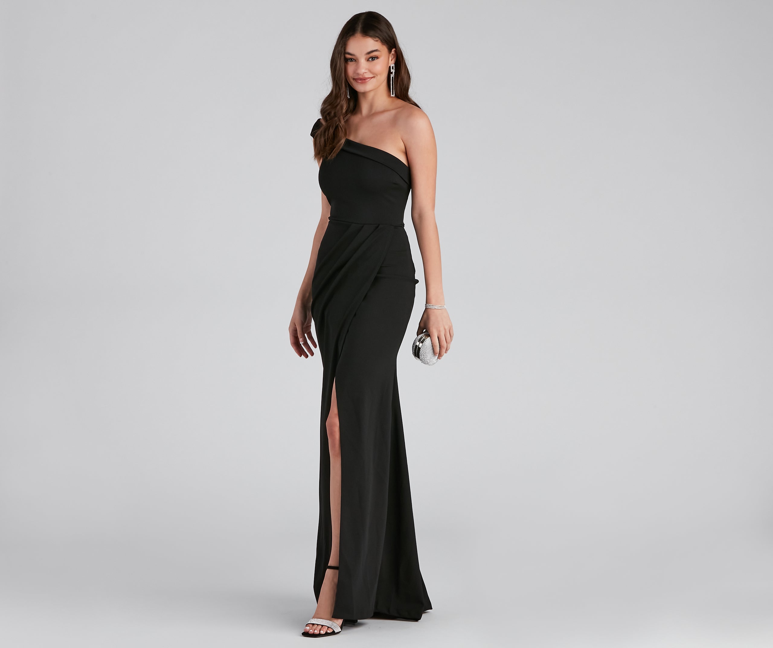 Susana Asymmetric Off Shoulder Mermaid Dress