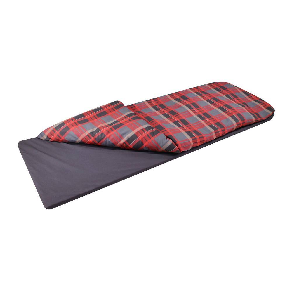 Disc-O-Bed Duvalay Extra-Large Lumberjack Pattern Luxury Memory Foam Sleeping Bag and Duvet 50324