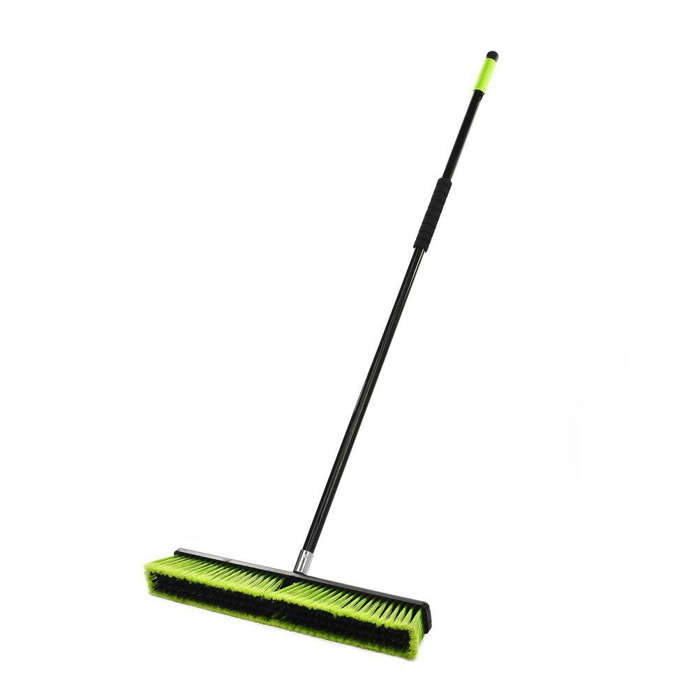 Alpine Industries 24 in. Green Multi-Surface 2-in-1 Squeegee Push Broom (10-Pack) 4600-24-1-10PK