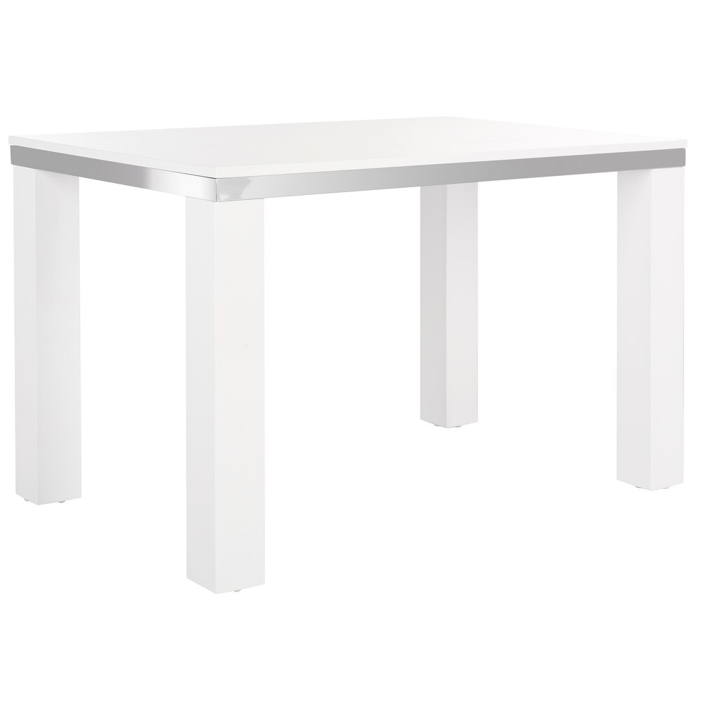 SAFAVIEH Enos White Chrome Desk