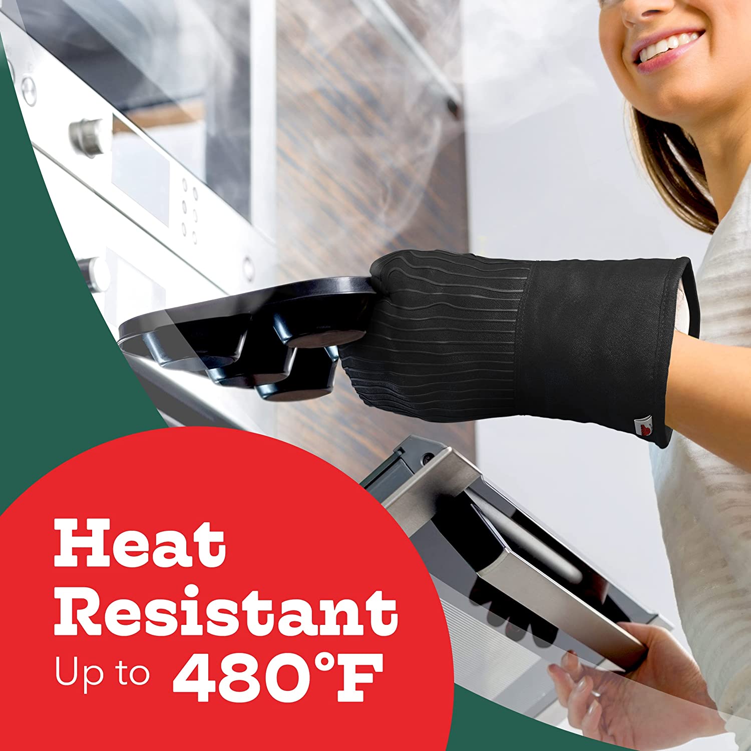 BIG RED HOUSE Oven Mitts， with The Heat Resistance Silicone