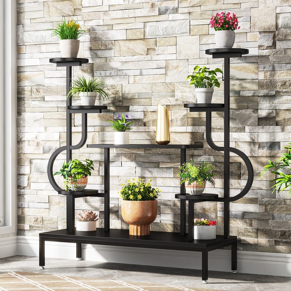 8 tier Metal Plant Stand  Large Tall Plant Shelf for Potted Plants