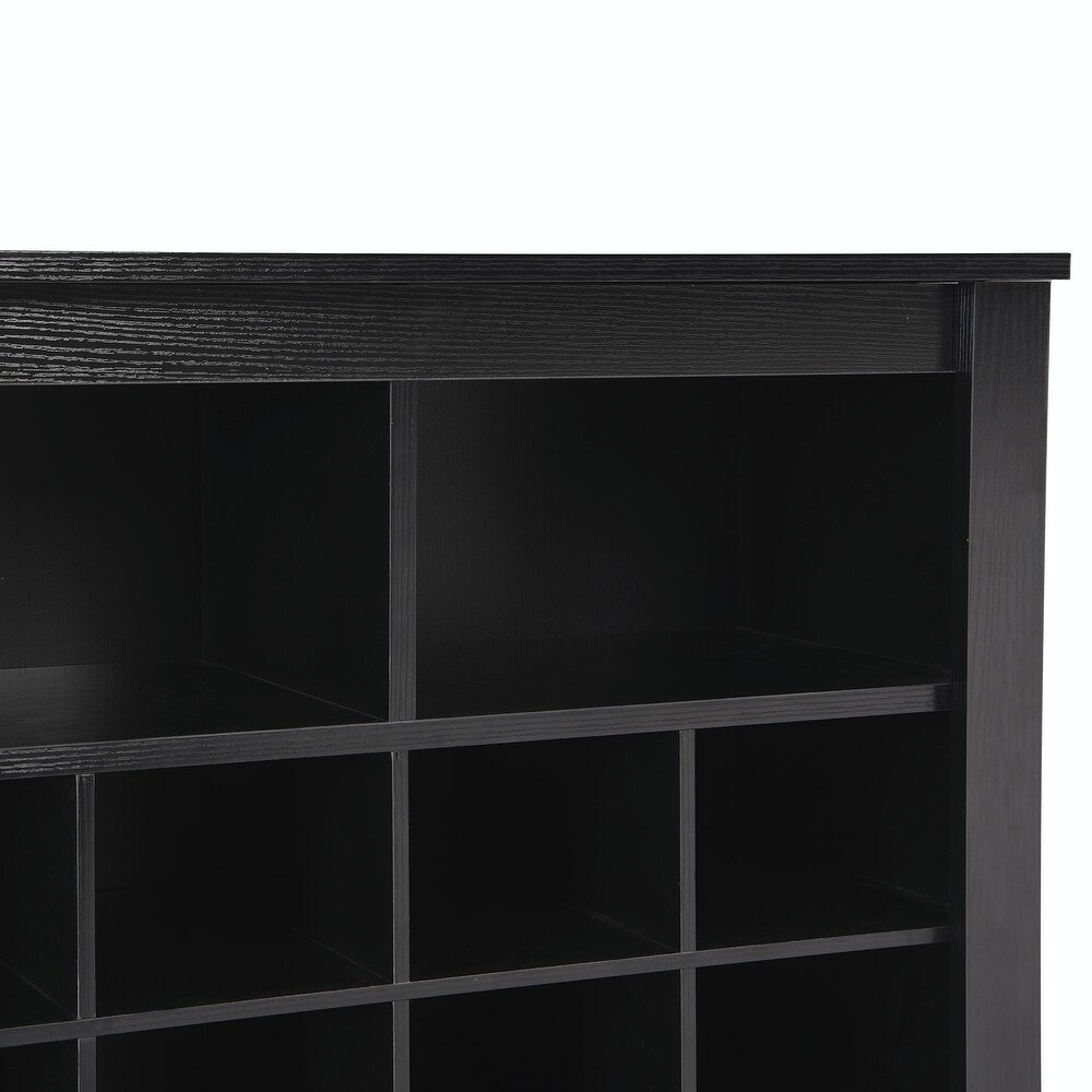 Contemporary 24 Cubby Shoe Console: Stylish  High Quality Storage Solution