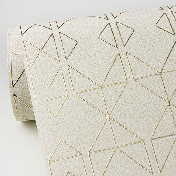 Paititi Gold Diamond Trellis Wallpaper from the Lustre Collection