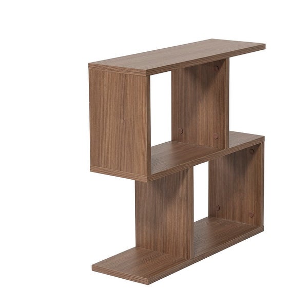 Antre Rectangle 4 Shelves End Table， Narrow Chairside Table， 23 inch Skinny End Table for Living Rooms