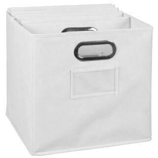 Regency 12 in. H x 12 in. W x 12 in. D White Fabric Cube Storage Bin 6-Pack HDCHTOTE6PKWH