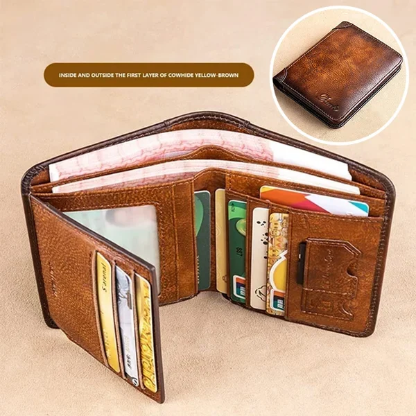 🎉  Promotion-49% OFF-🔒RFID🔒Genuine Leather Wallet for Men💰