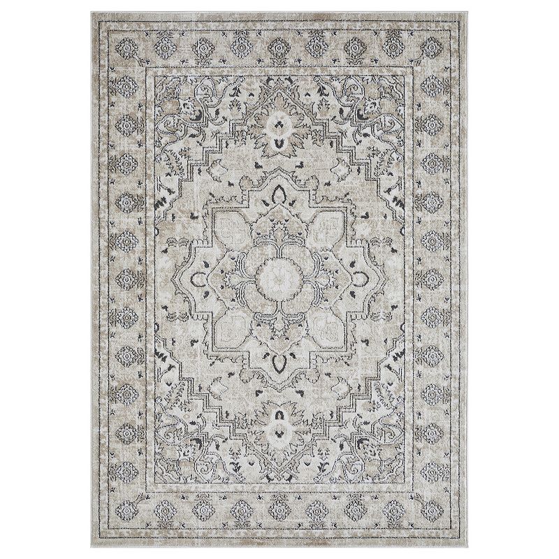 Loomaknoti Kehleigh Aval Cream Area Rug