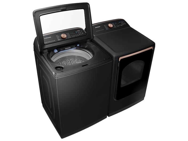 Samsung DVE55A7700V 7.4 Cu. Ft. Smart Electric Dryer With Steam Sanitize+ In Brushed Black