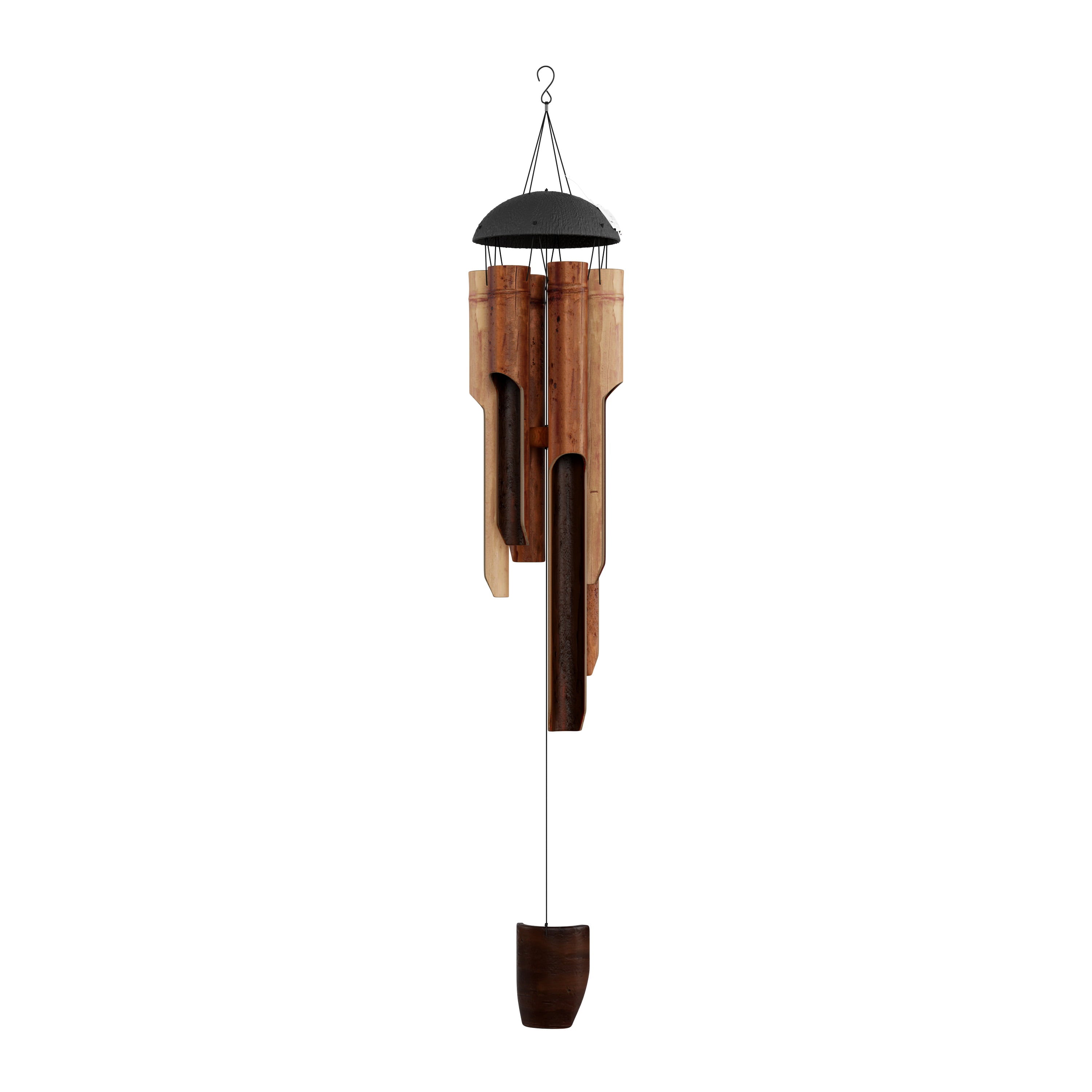 Pure Garden Wind Chime， 38 in. Bamboo， Hand Tuned