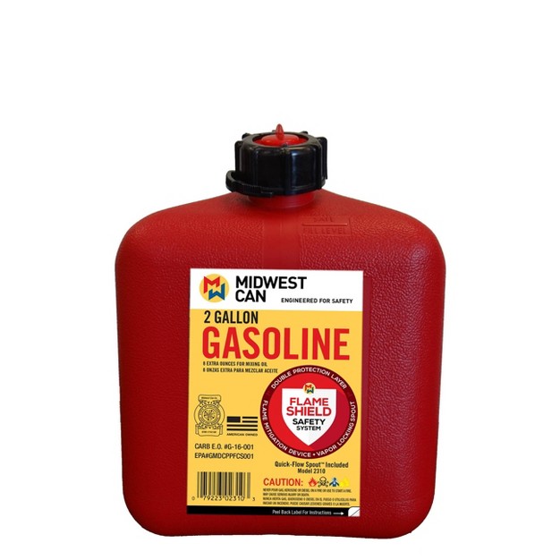 Midwest Can 2gal Gas Can Red Midwest Can