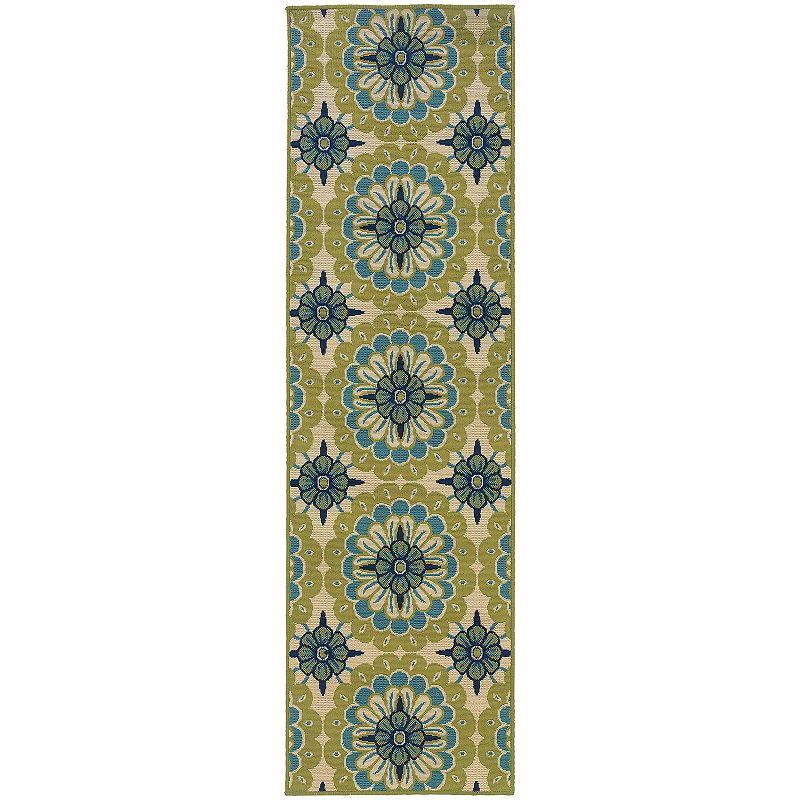 StyleHaven Cayman Floral Medallion Indoor Outdoor Rug