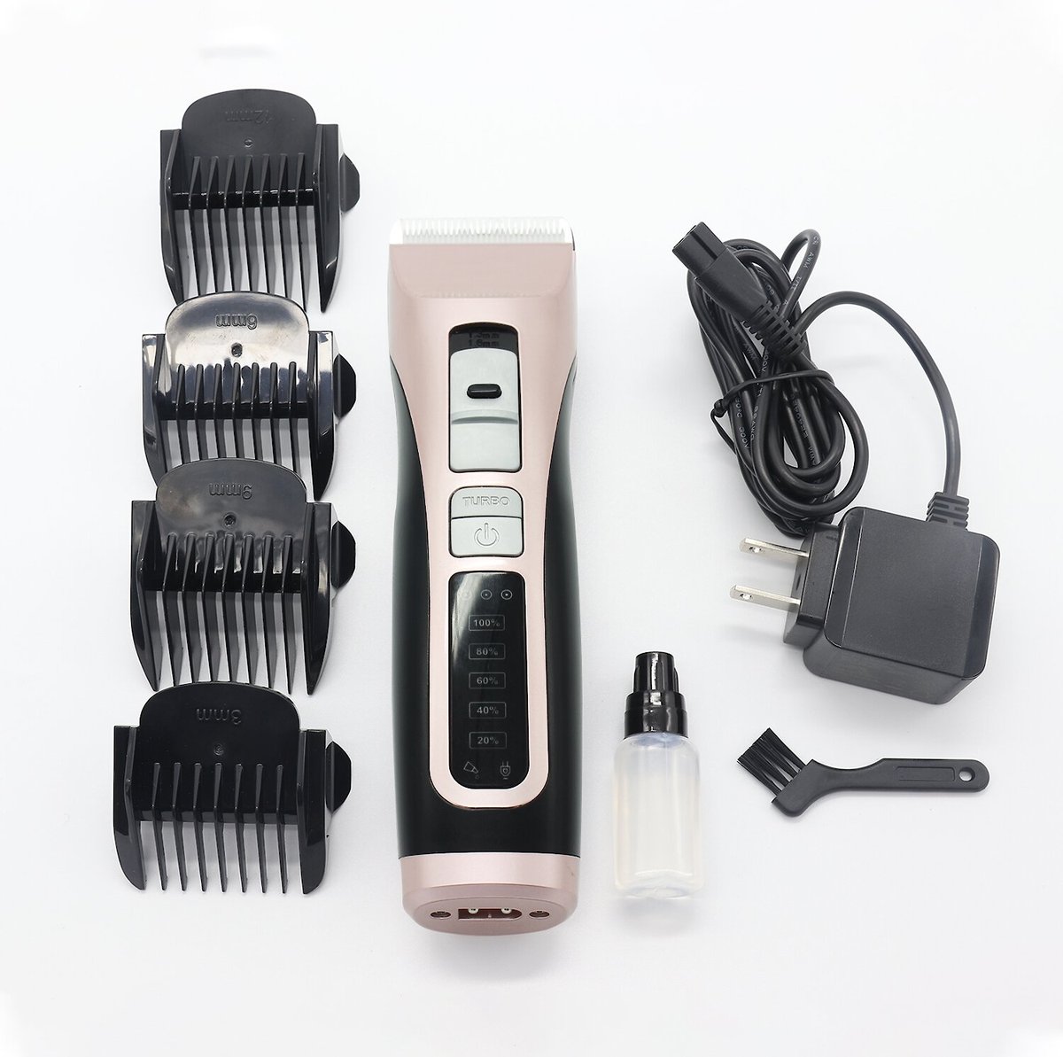 PATPET P730 Removable Blade Dog and Cat Grooming Clipper， Rose Gold