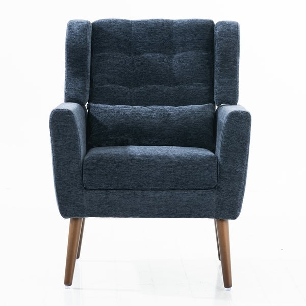 Modern Accent Chair Upholstered Foam Filled Living Room Chairs Comfy Reading Chair with Chenille Fabric Lounge for Living Room