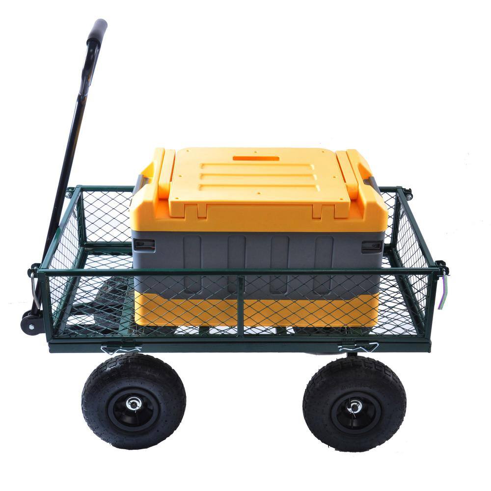 Siavonce Wagon Cart Garden Cart Trucks Make It Easier To Transport Firewood Green DB-ZX-D0102H2RDMU