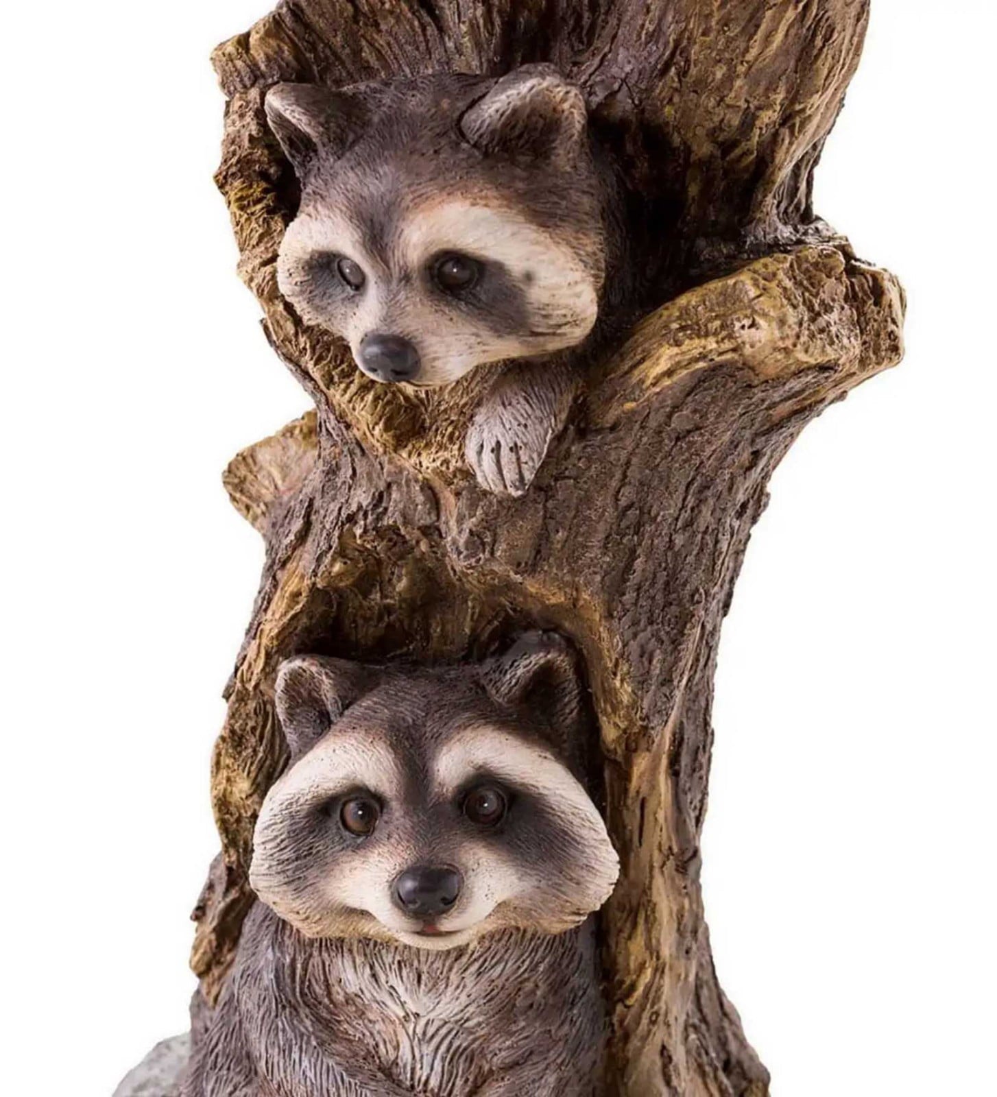 Cieken Resin Raccoon Birdbath Polyresin Antique Garden Bird Bath For Home Garden Yard