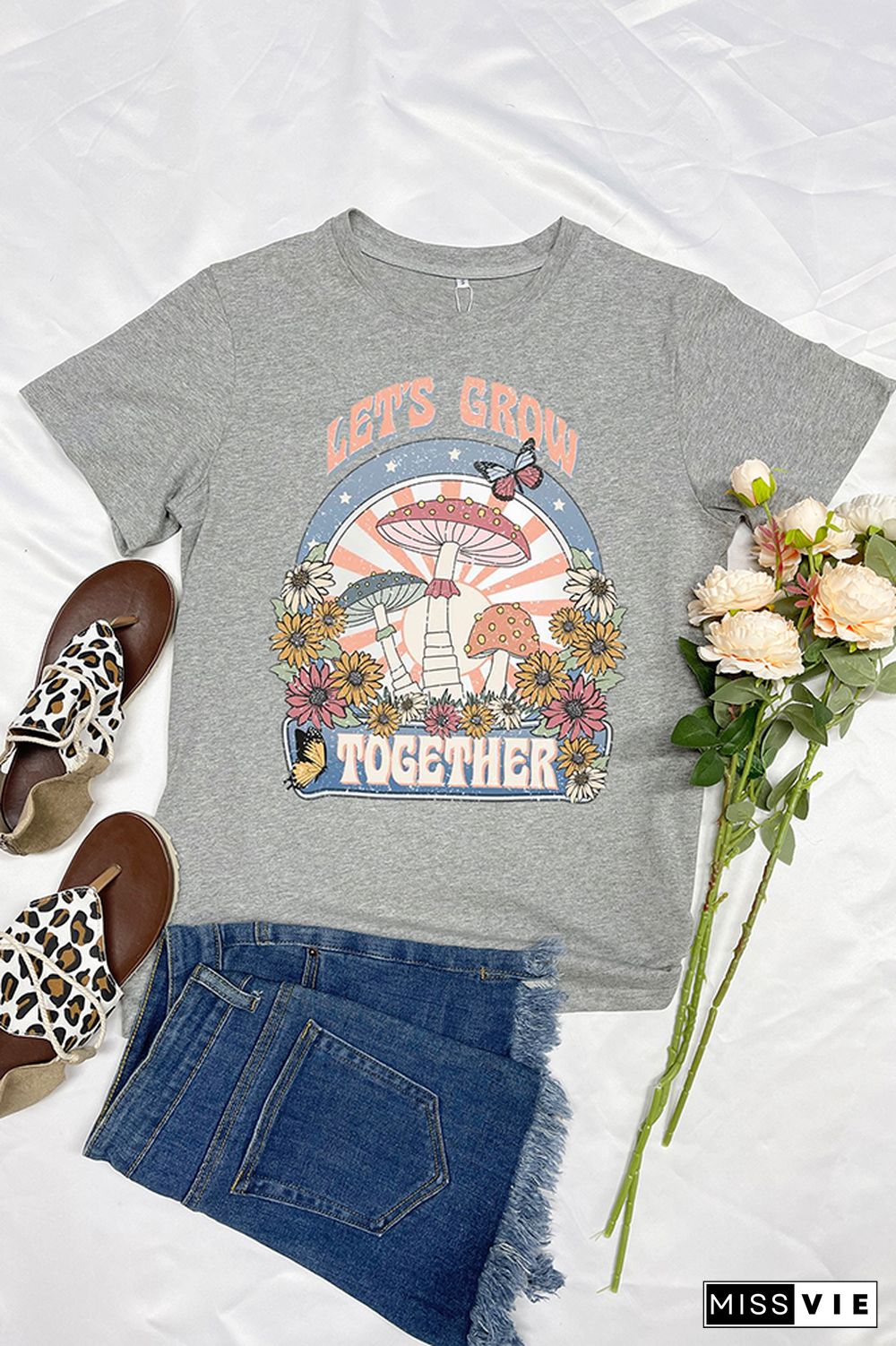 Let's Grow Together Short Sleeve Graphic Tee Wholesale