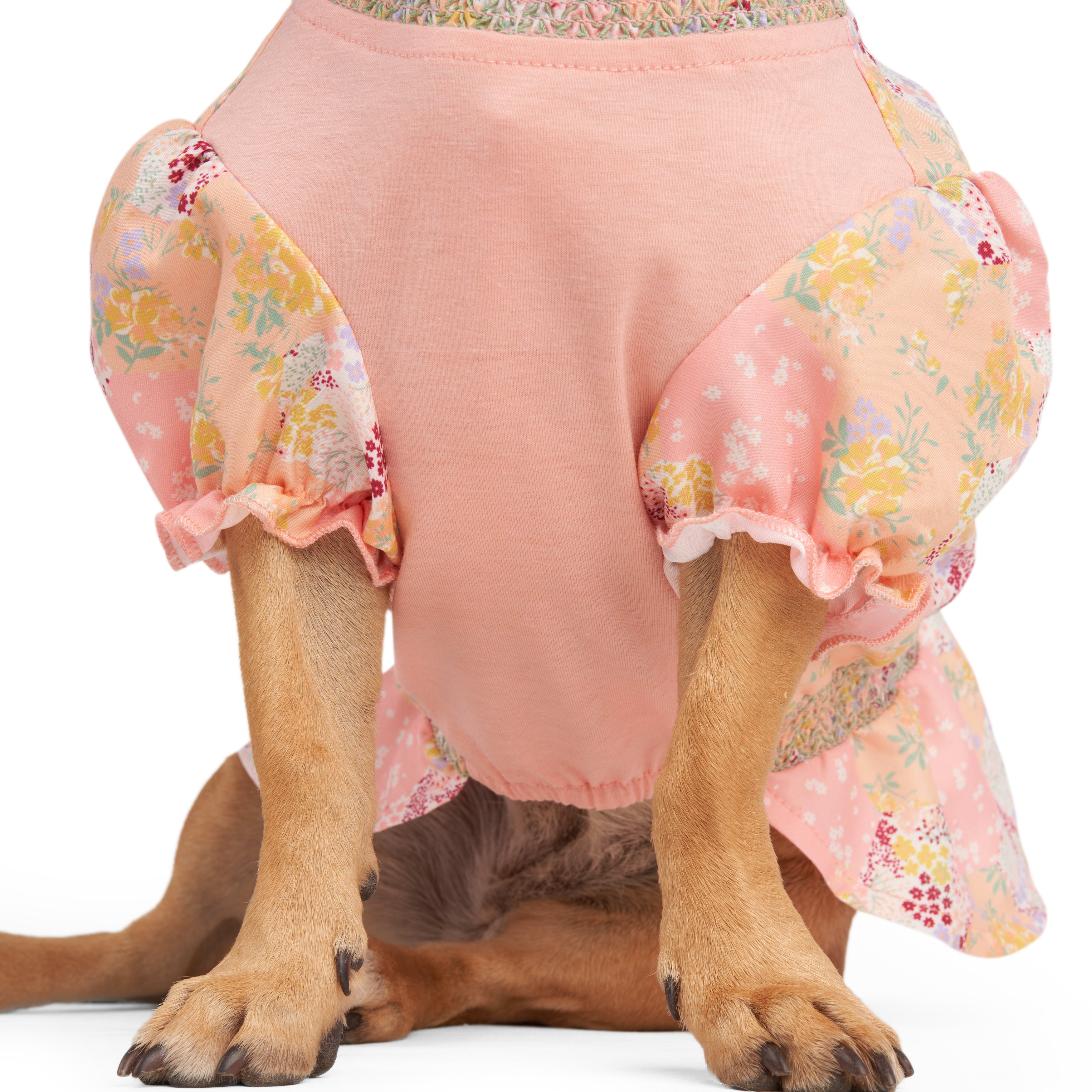 YOULY Floral Smocked Dog Top， XX-Small