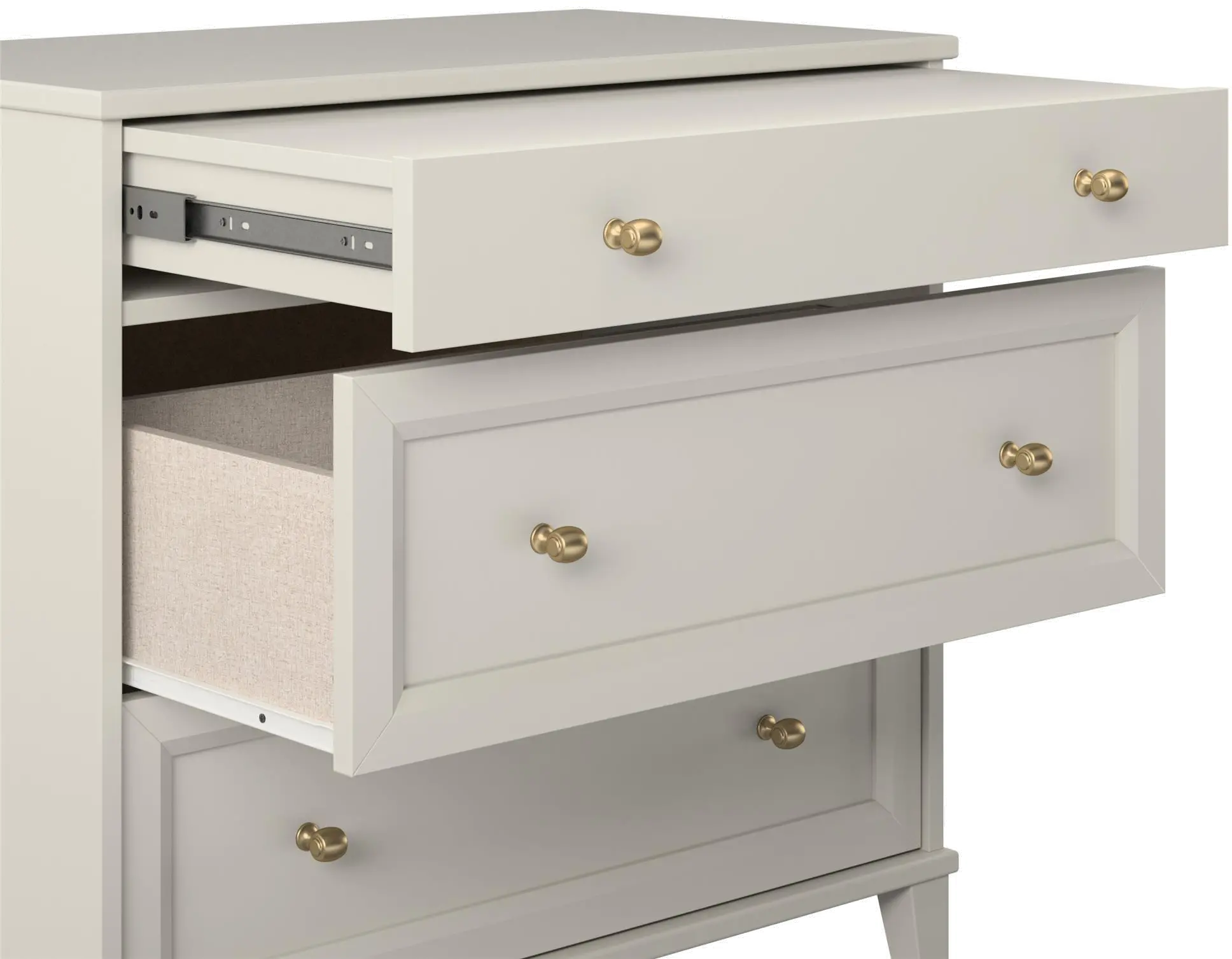 Monticello Taupe 2 Drawer Cabinet w/ Pull-out Desk