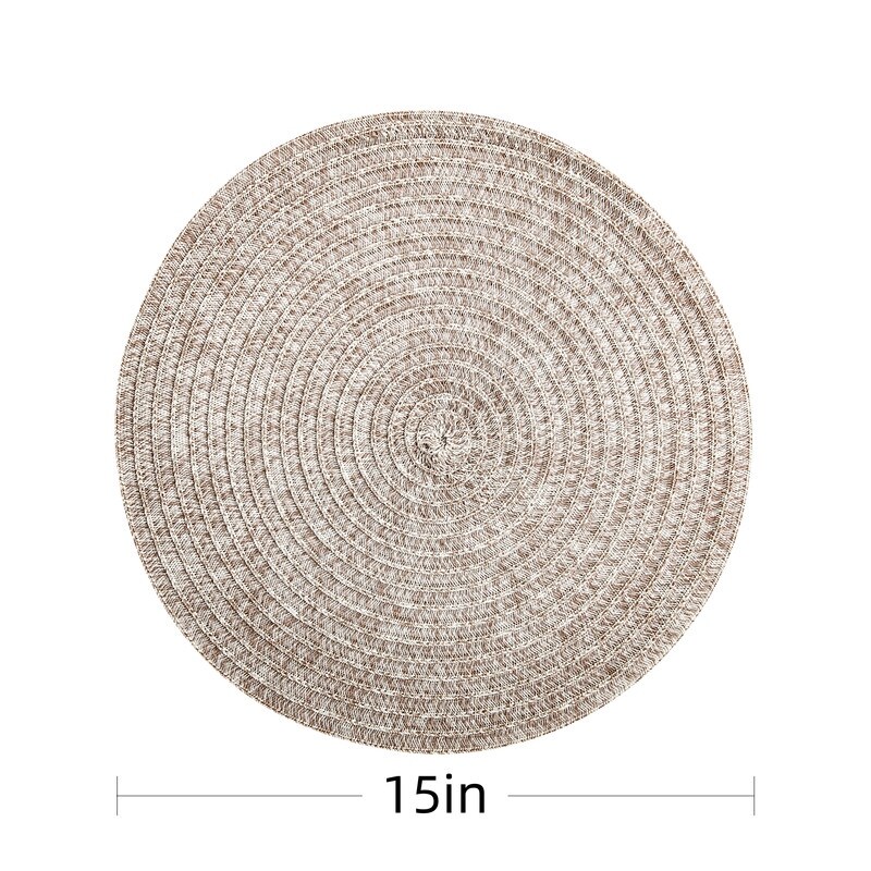 Ray Star Round Woven Vinyl Placemat (Set of 4)  15\