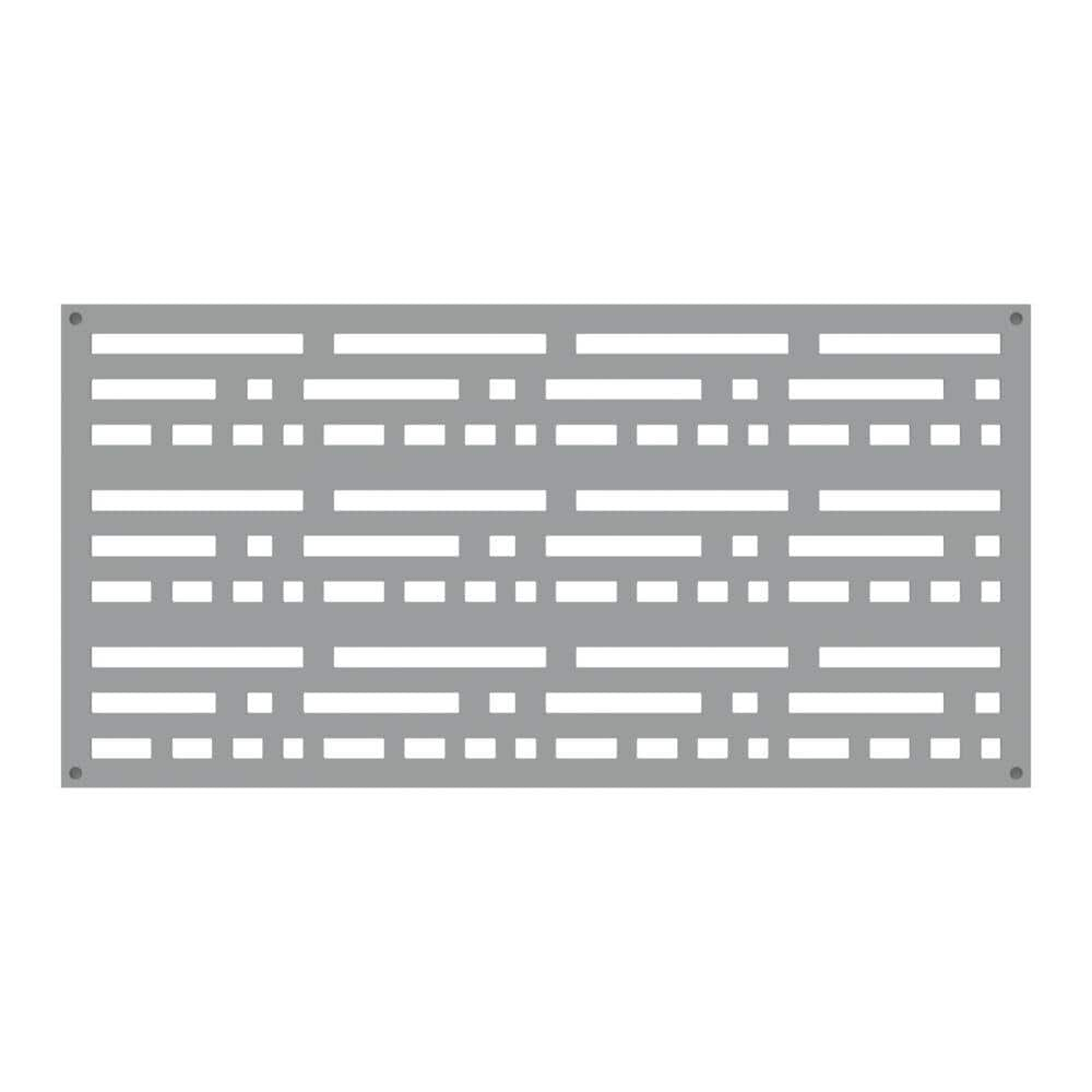 Barrette Outdoor Living 2 ft. x 4 ft. Morse Gray Polypropylene Decorative Screen Panel 73050383