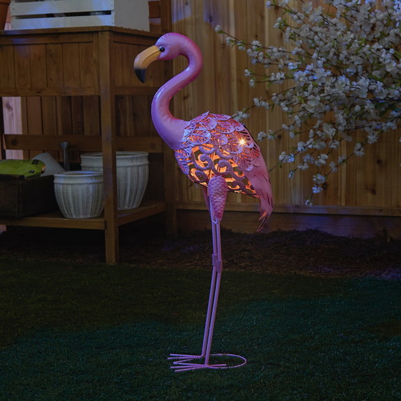 Accent Plus 10018932 Standing Tall Solar Flamingo ...