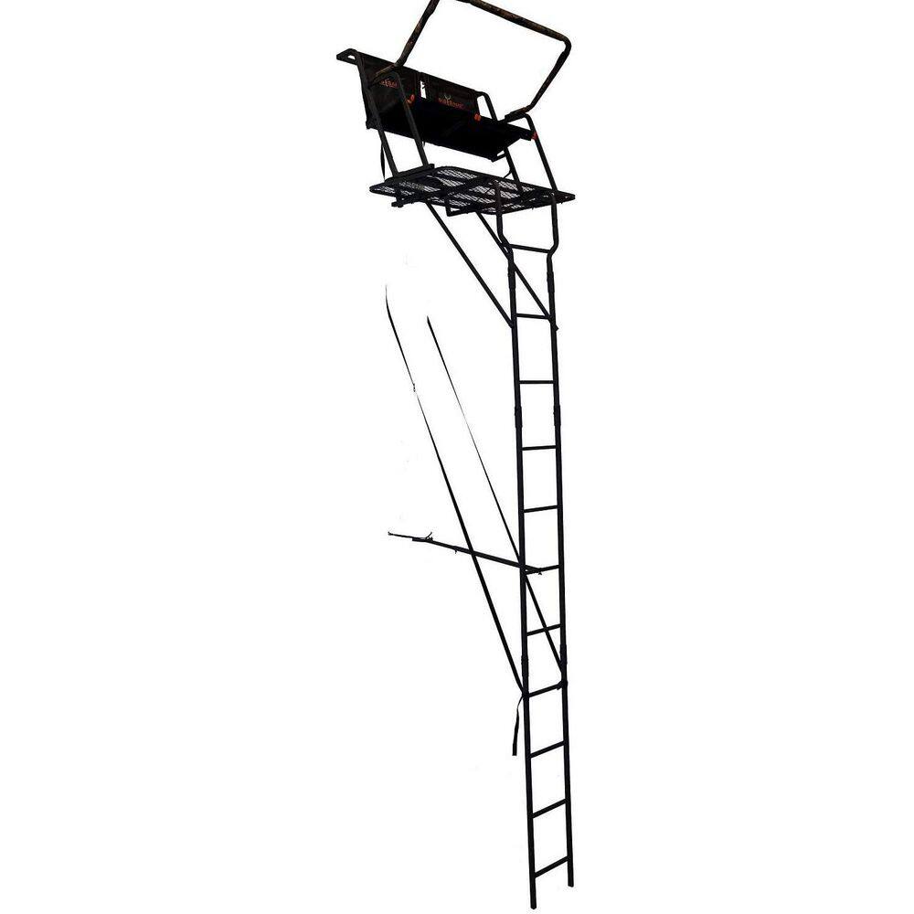 BIG GAME TREESTANDS Spector XT Lightweight Portable 2 Hunter Tree Ladder Stand 17 ft. Dimensions (L x W x H): 15 x 9 x 56 inches BGM-LS4950