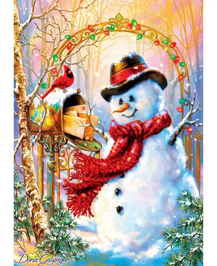 MasterPieces Puzzles Holiday Glitter Puzzle - Letters to Frosty - 500 Piece