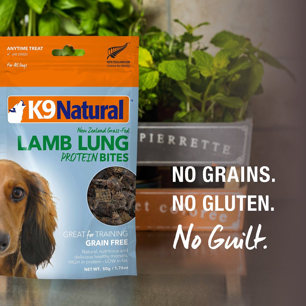 K9 Natural Lamb Lung Protein Bites Air-Dried Dog Treats