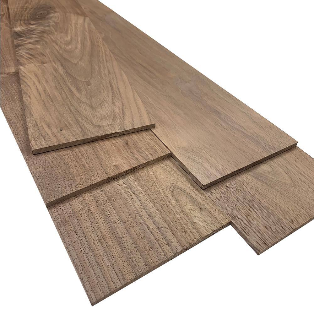 Swaner Hardwood 14 in. x 6 in. x 4 ft. Walnut Hobby Board (5-Pack) OL01051648WAH