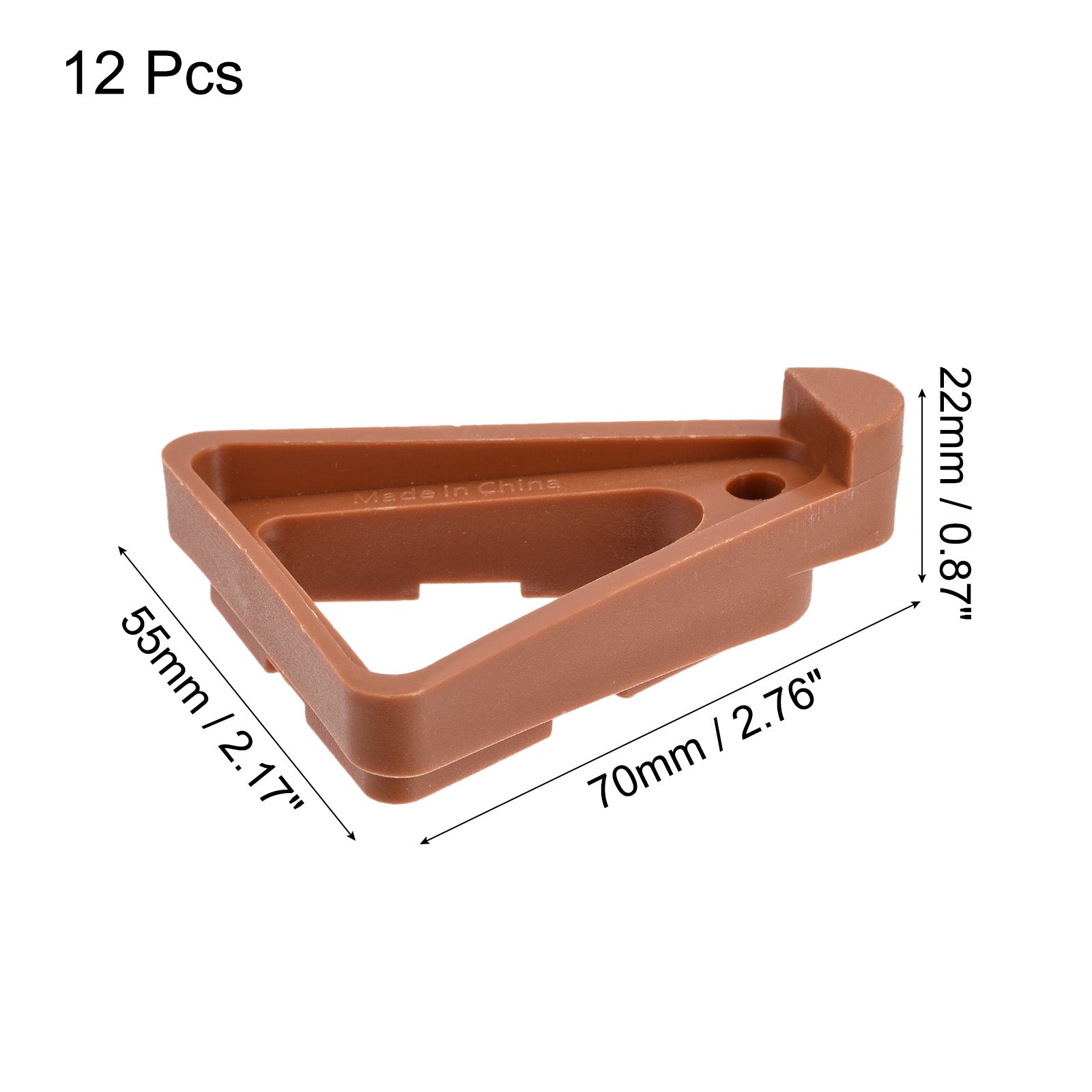 Uxcell Plastic Triangle Plant Pot Feet Flower Bottom Rack Riser, Red 12 Count