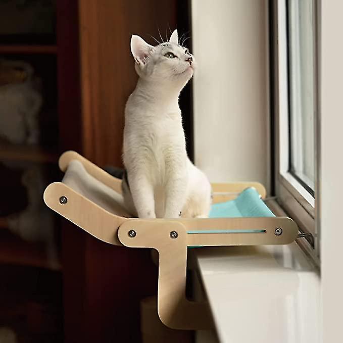 Naiwang Cat Window Perch Lounge Mount Hammock Window Seat Bed Shelves For Indoor Cats No Drilling No Suction