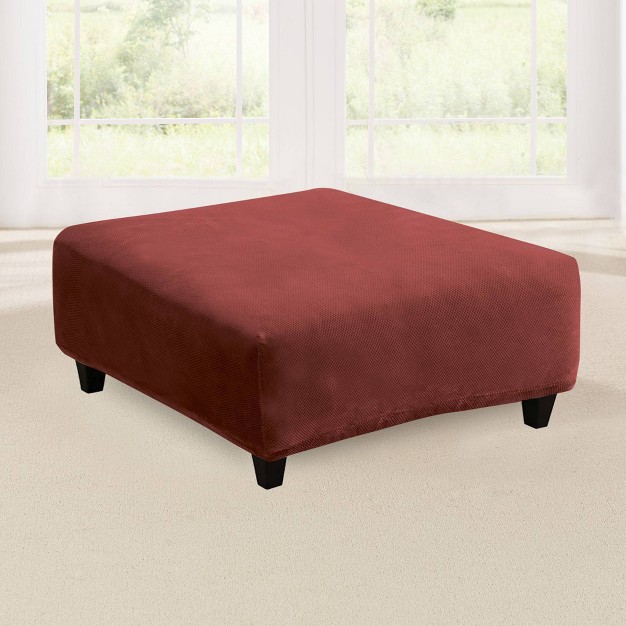 Stretch Pique Large Ottoman Slipcover Sure Fit