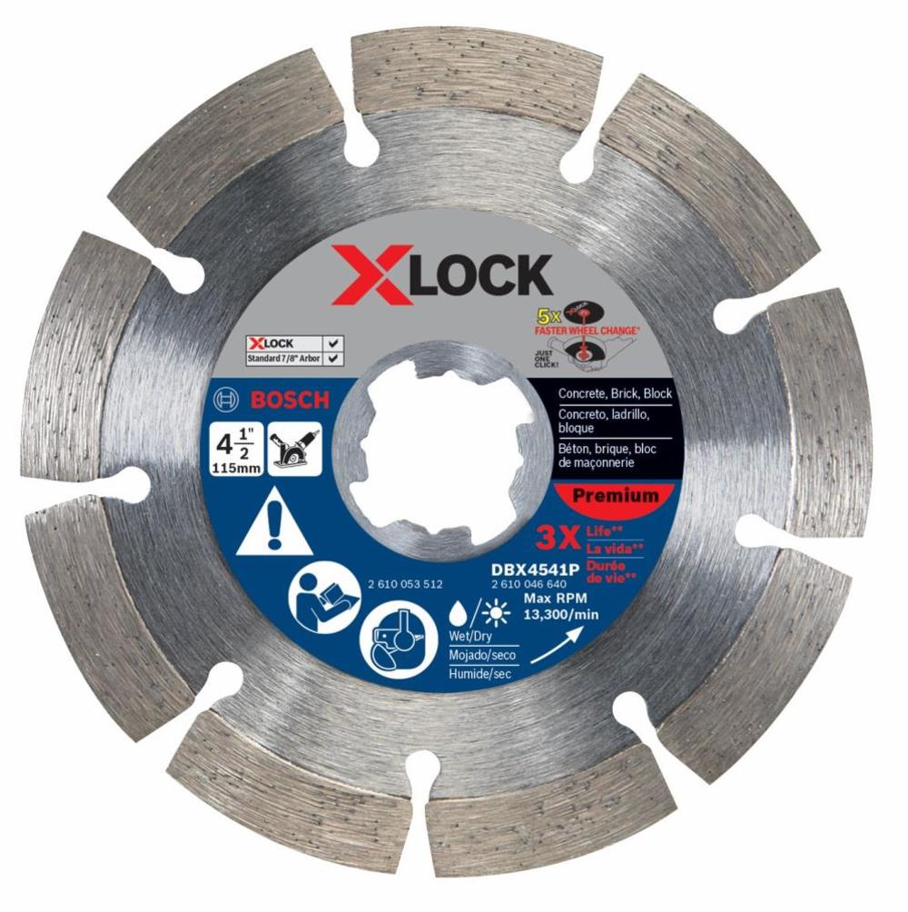 Bosch 4-1/2 In X-LOCK Premium Segmented Diamond Blade DBX4541P from Bosch