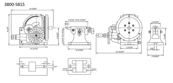 ABS Import Tools 10 1/2 UNIVERSAL DIVIDING HEAD S...