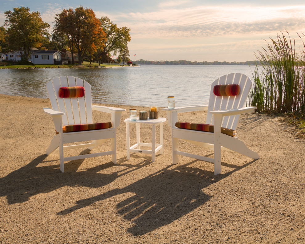 Polywood South Beach Adirondack 3 Piece Set   Transitional   Outdoor Lounge Sets   by POLYWOOD  Houzz