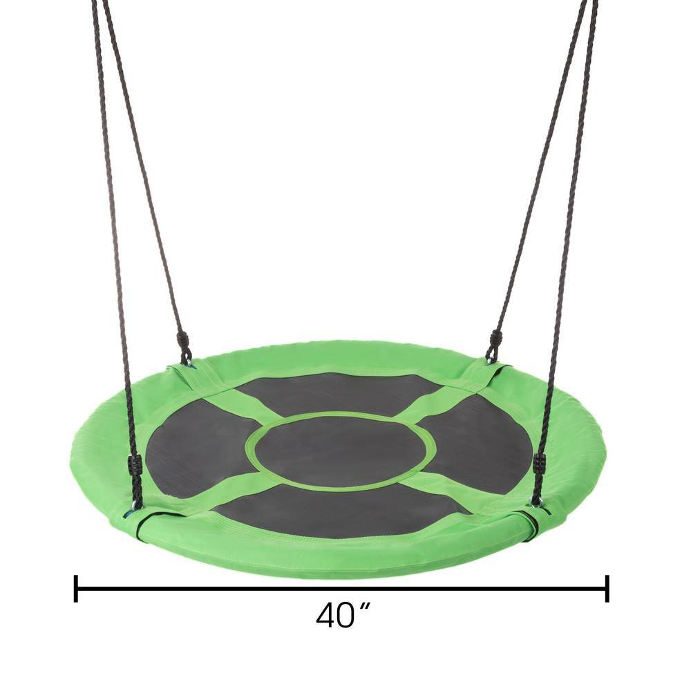 Hey! Play! 40 in. Dia Saucer Swing with Adjustable Rope HW3500100