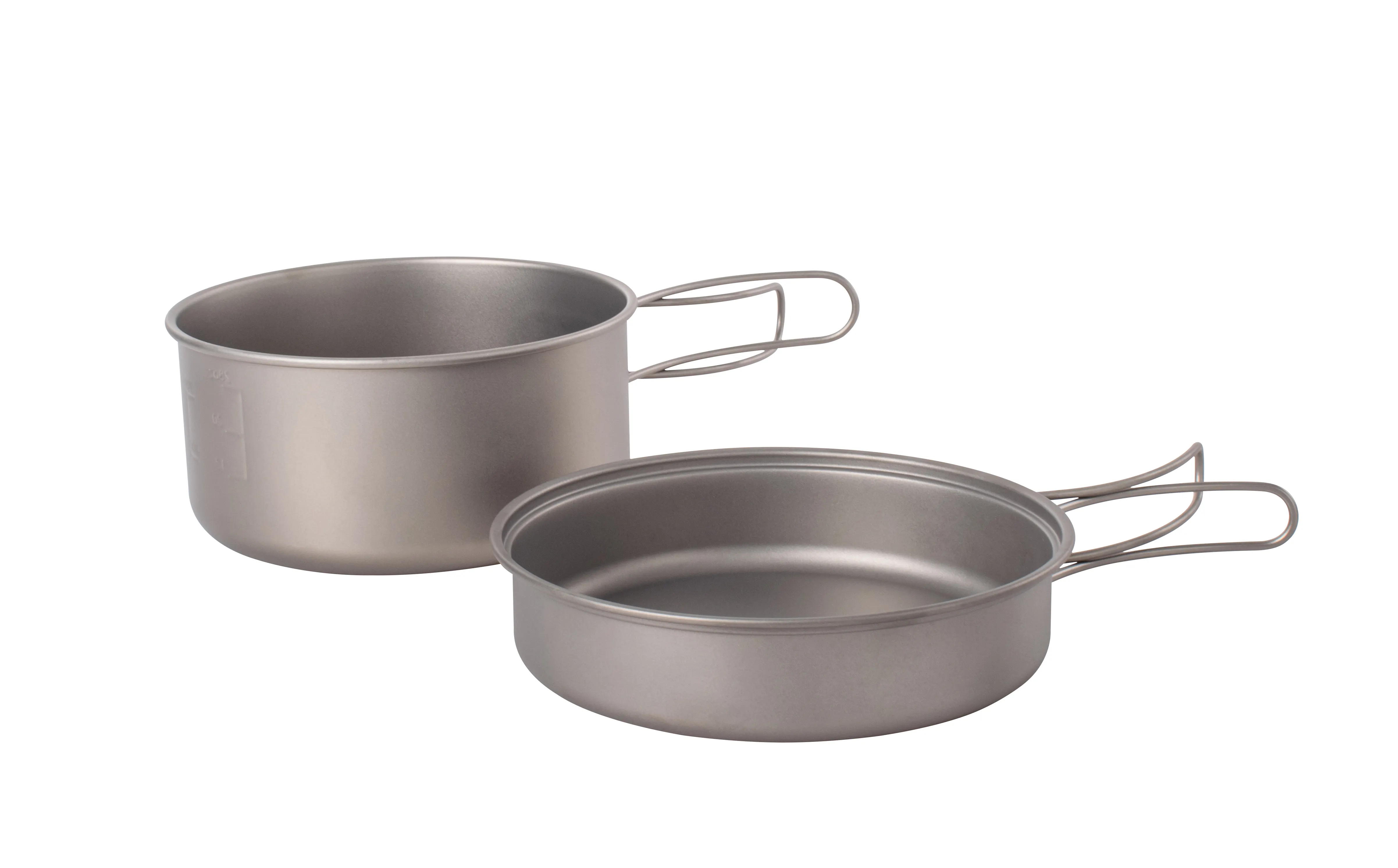 1000ml Titanium cookset 1 pot   1 pan for hiking or picnic