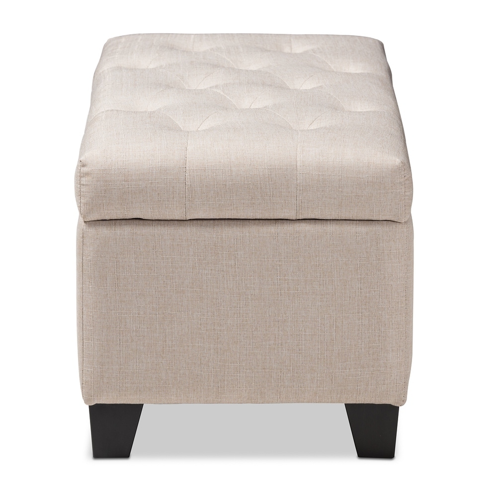 Contemporary Fabric Storage Ottoman by Baxton Studio